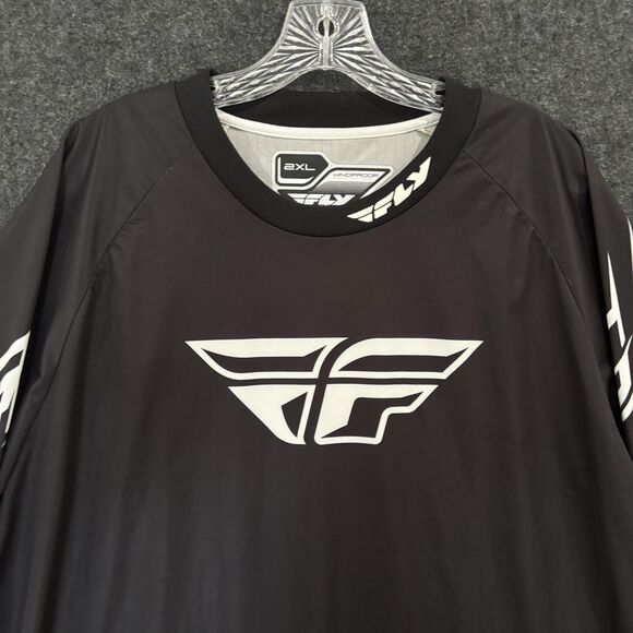 Fly Racing Shirt Men's XXL Black Windproof Motocross Jersey Long Sleeve Logo - Picture 2 of 8